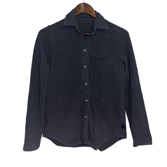 Women's Lululemon Grey Super Soft Button Down Shirt - Picture 1 of 8